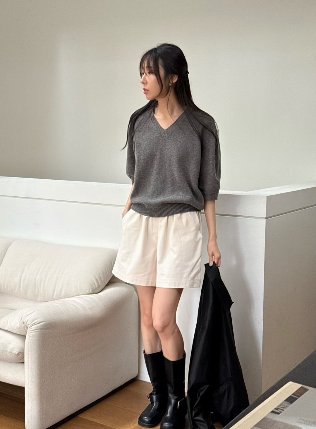 AMYGRACE韓國直郵㊣女士新品25秋冬時尚真品休閑人氣針織衫AMYGRACE針織衫圖色3