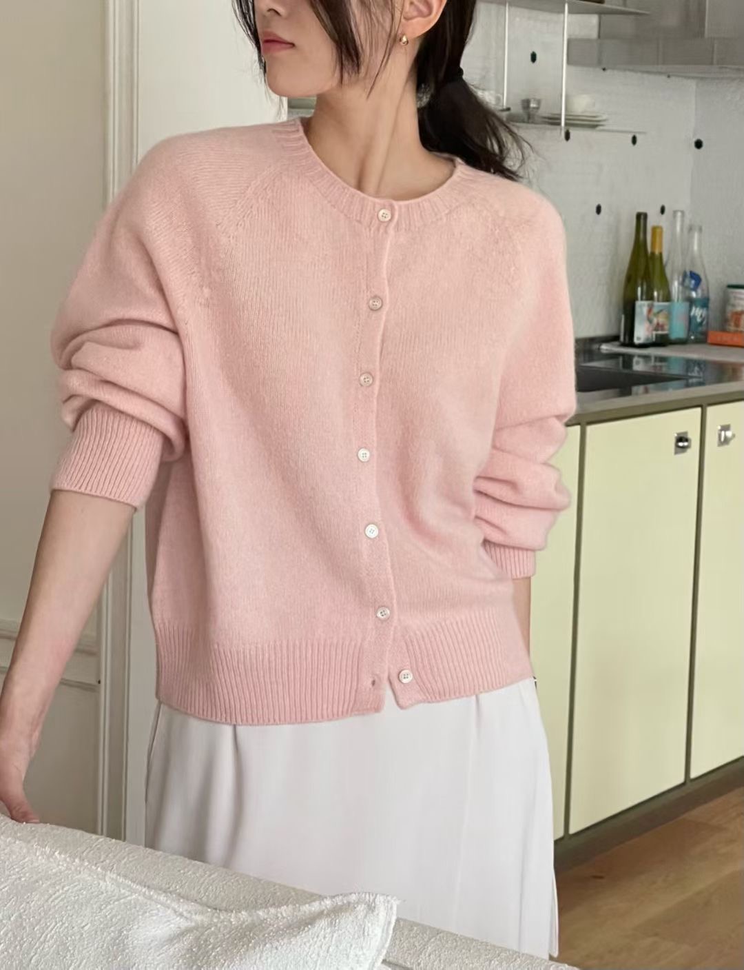 AMYGRACE韓國直郵㊣女士新品時尚推薦25秋冬針織衫不含披肩AMYGRACE針織衫圖色2