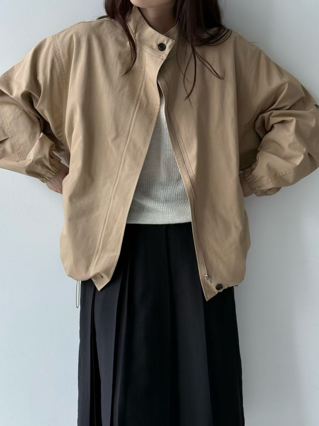 AMYGRACE韓國直郵㊣女裝新款人氣休閑時尚推薦25秋冬熱賣夾克AMYGRACE夾克圖色2