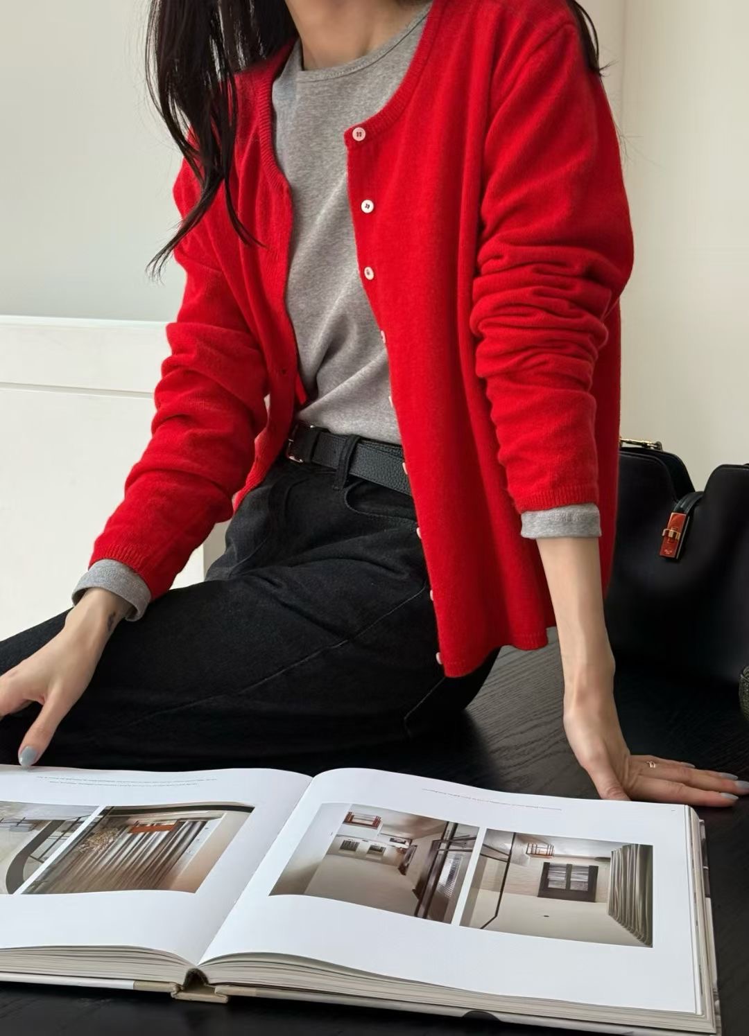 AMYGRACE東大門㊣直郵女士新款25秋冬熱賣真品推薦休閑針織衫AMYGRACE針織衫圖色2