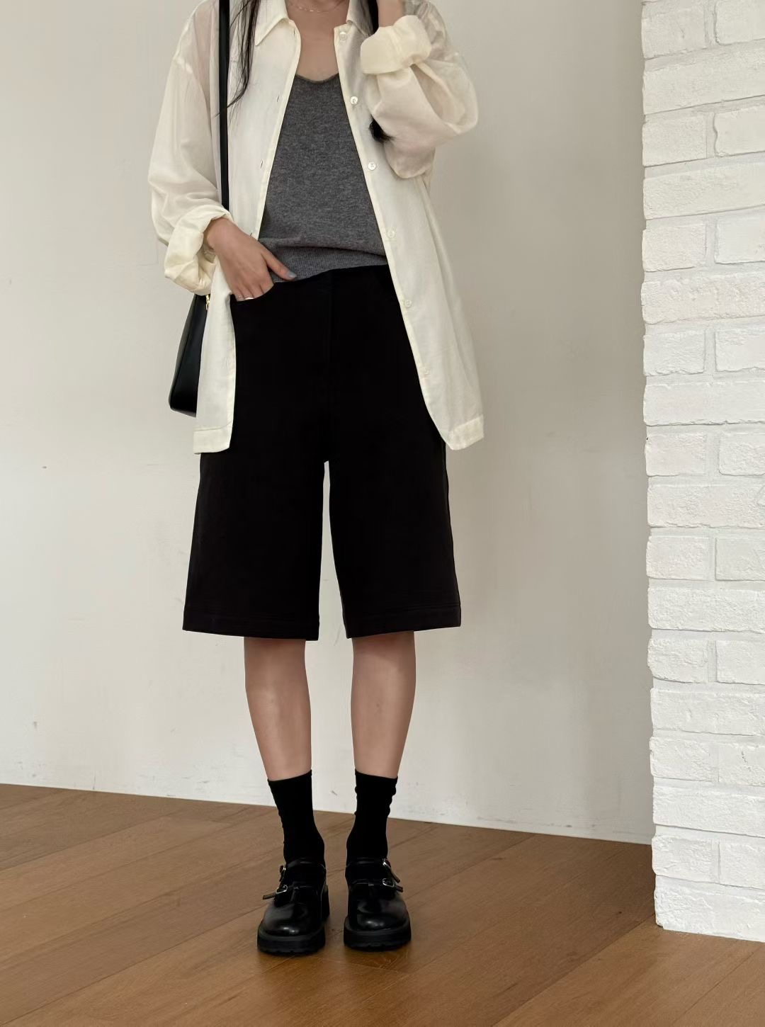 AMYGRACE東大門㊣代購女裝新款時尚人氣職業25秋冬熱賣短褲AMYGRACE短褲