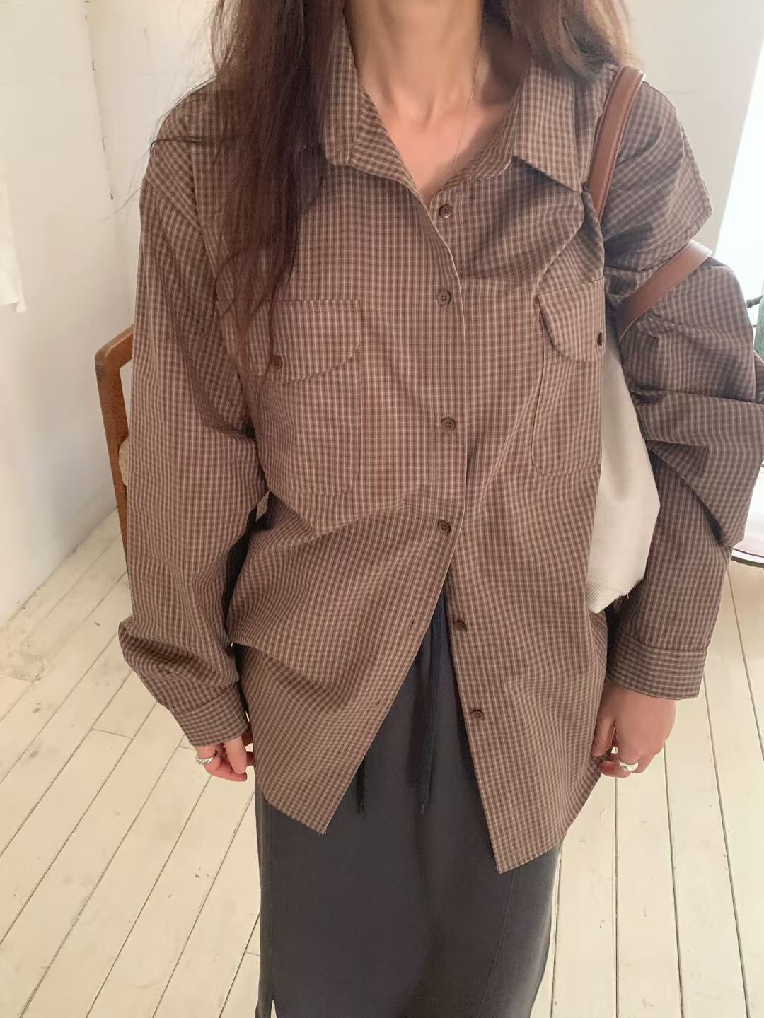 UNCOVER CUBE東大門㊣實拍女士新款時尚真品人氣襯衫蕾絲衫LALAGIRL襯衫/蕾絲衫圖色1