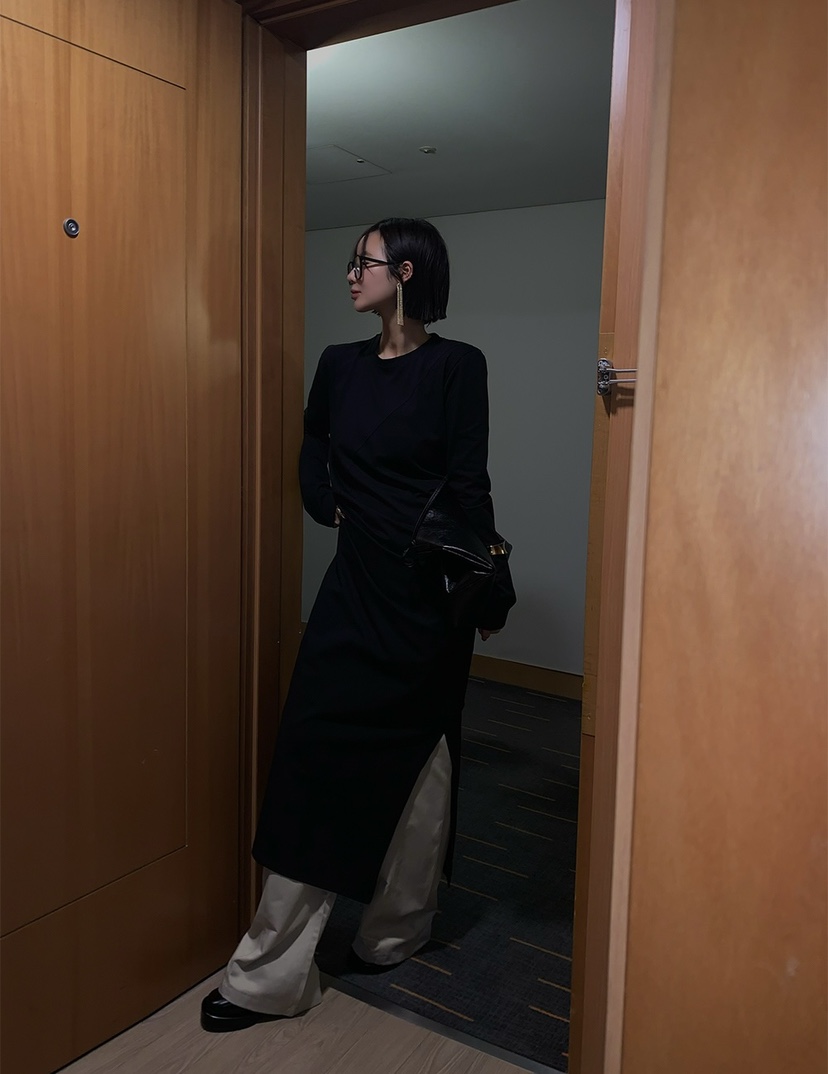 REIZ東大門㊣實拍女士新品時尚人氣25秋冬熱賣職業真品連衣裙REIZ連衣裙