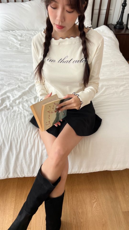 HEY/TO SEWING韓國代購㊣女裝新款人氣熱賣職業休閑長袖T恤BY HEY/TO SEWING長袖T恤