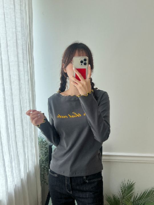 HEY/TO SEWING韓國代購㊣女裝新款人氣熱賣職業休閑長袖T恤BY HEY/TO SEWING長袖T恤
