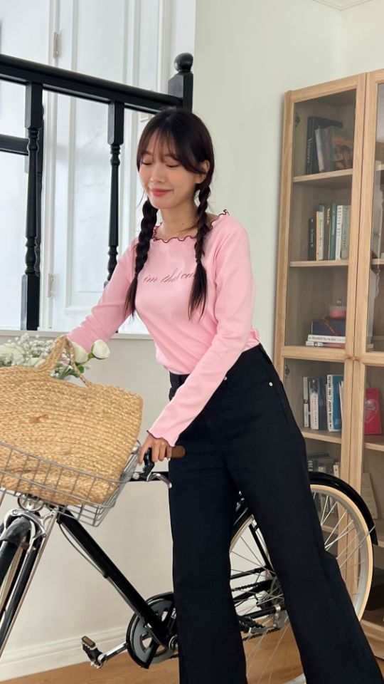 HEY/TO SEWING韓國代購㊣女裝新款人氣熱賣職業休閑長袖T恤BY HEY/TO SEWING長袖T恤