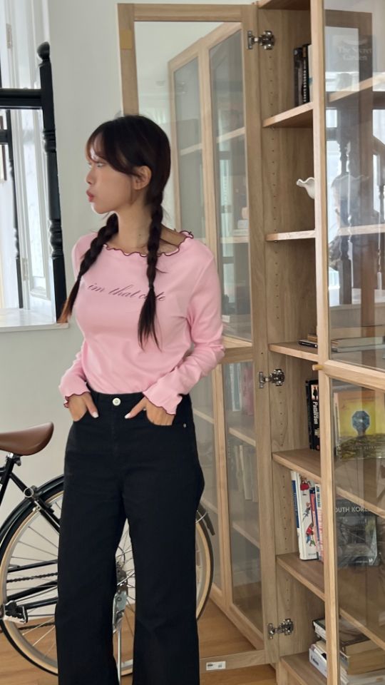HEY/TO SEWING韓國代購㊣女裝新款人氣熱賣職業休閑長袖T恤BY HEY/TO SEWING長袖T恤