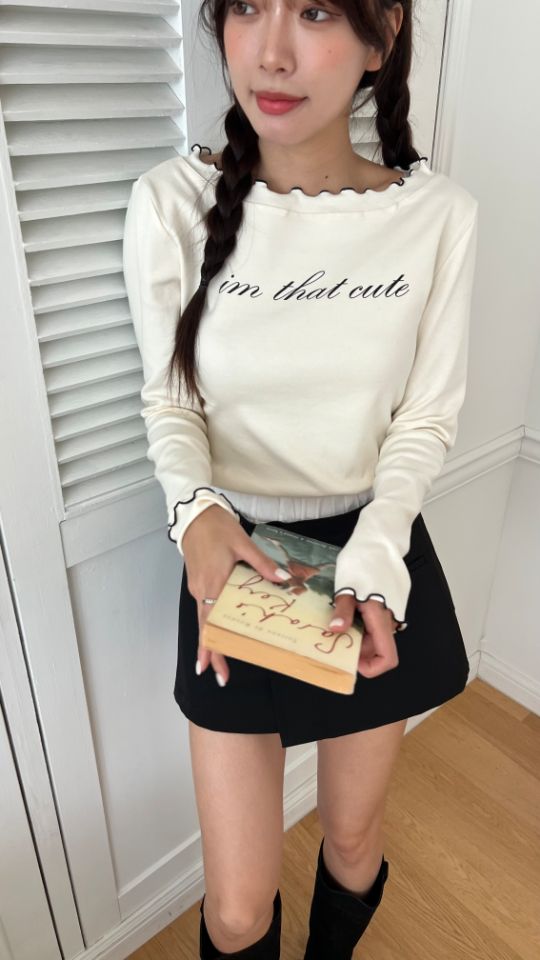 HEY/TO SEWING韓國代購㊣女裝新款人氣熱賣職業休閑長袖T恤BY HEY/TO SEWING長袖T恤