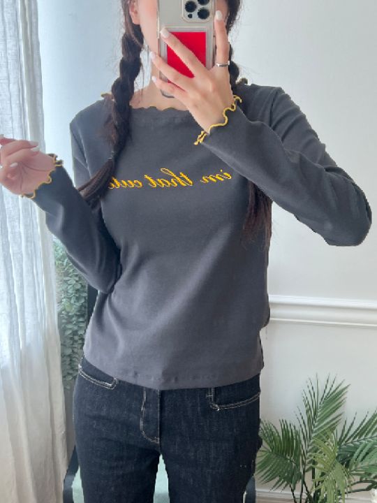 HEY/TO SEWING韓國代購㊣女裝新款人氣熱賣職業休閑長袖T恤BY HEY/TO SEWING長袖T恤圖色3