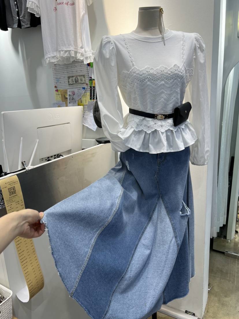 BLUE BANANA韓國直郵㊣女士新款推薦人氣熱賣真品休閑長裙BLUE BANANA長裙