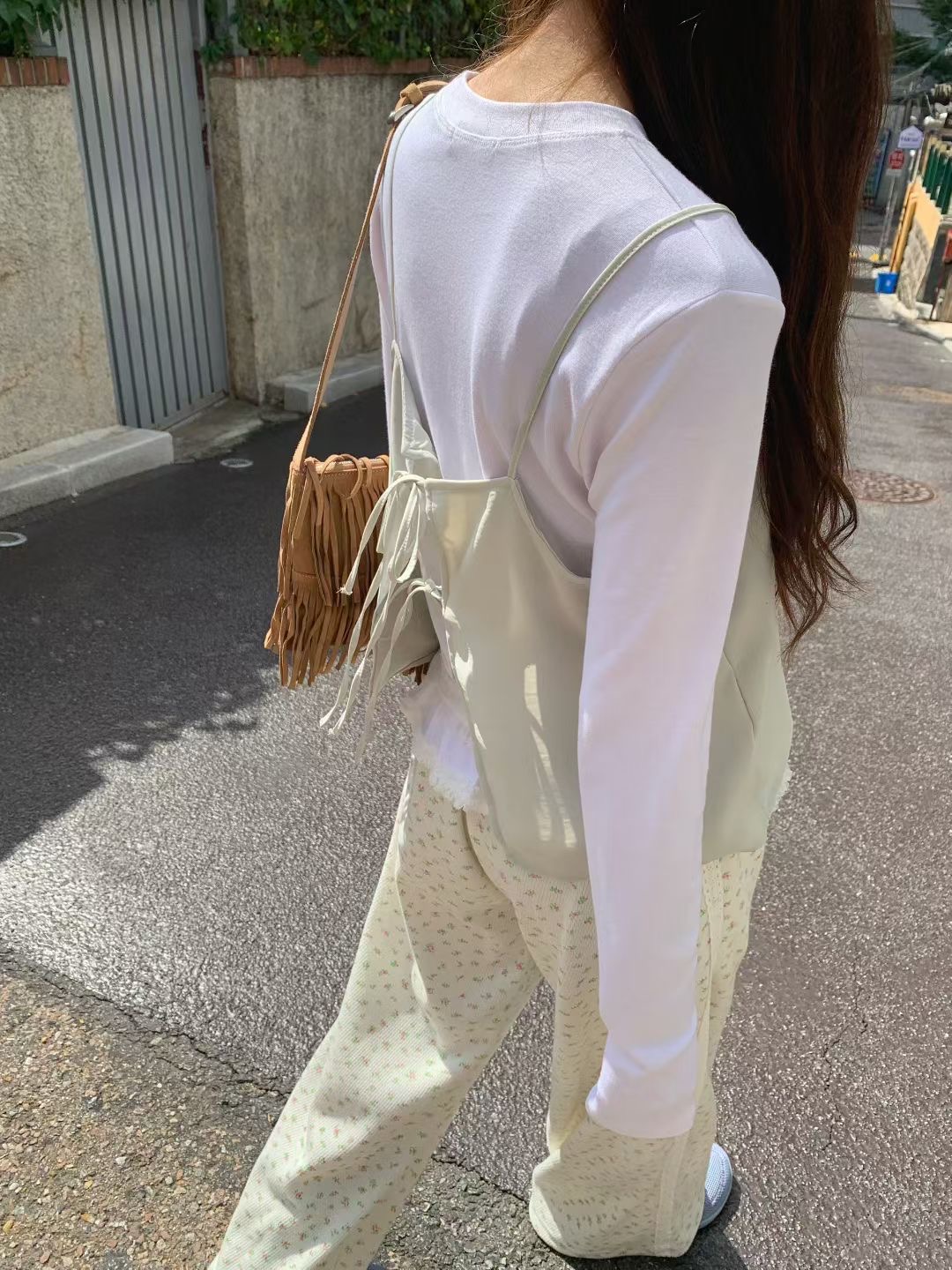 UNCOVER CUBE東大門㊣實拍女裝新品熱賣職業25秋冬吊帶背心緞面LALAGIRL吊帶/背心