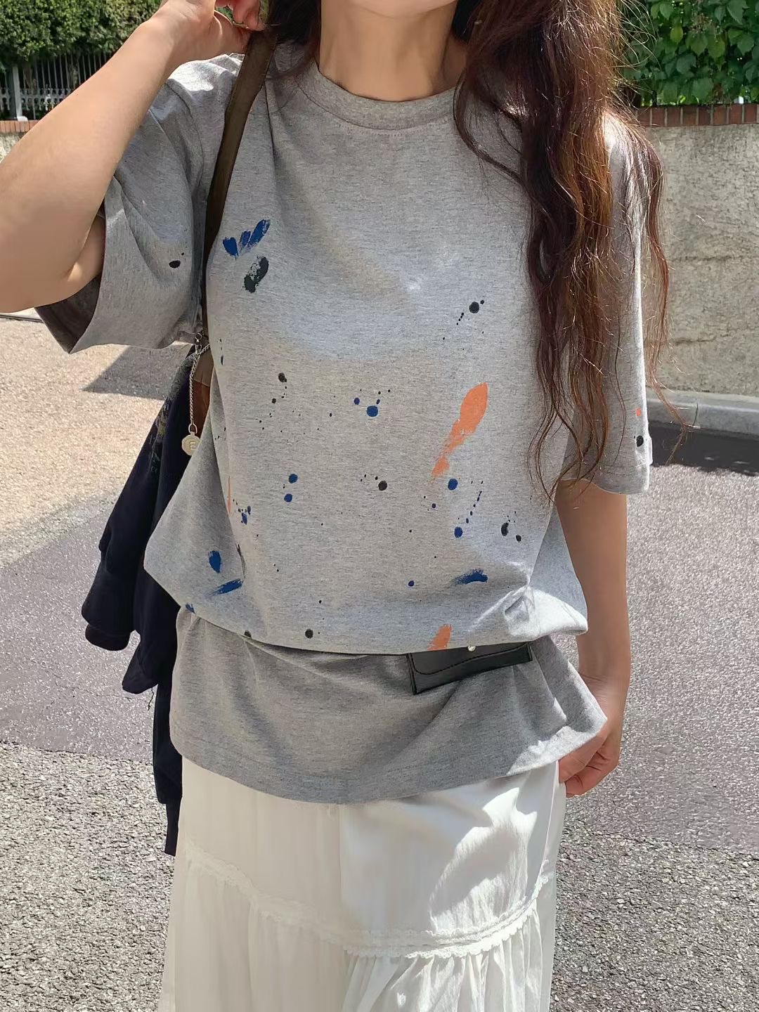 UNCOVER CUBE韓國直郵㊣女士新款真品時尚人氣熱賣職業T恤LALAGIRLT恤圖色2