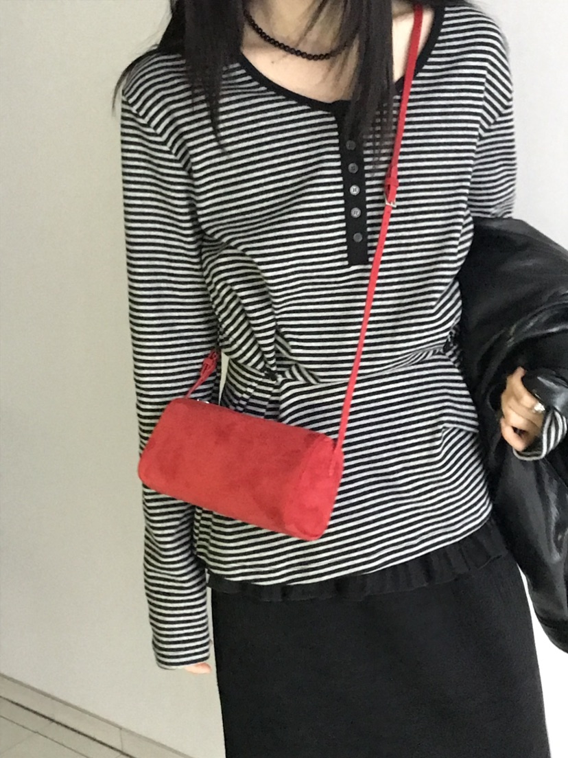 VAARA韓國代購㊣女裝新品25秋冬推薦手拿包腋下包絨面革羊皮VAARA手拿包/腋下包