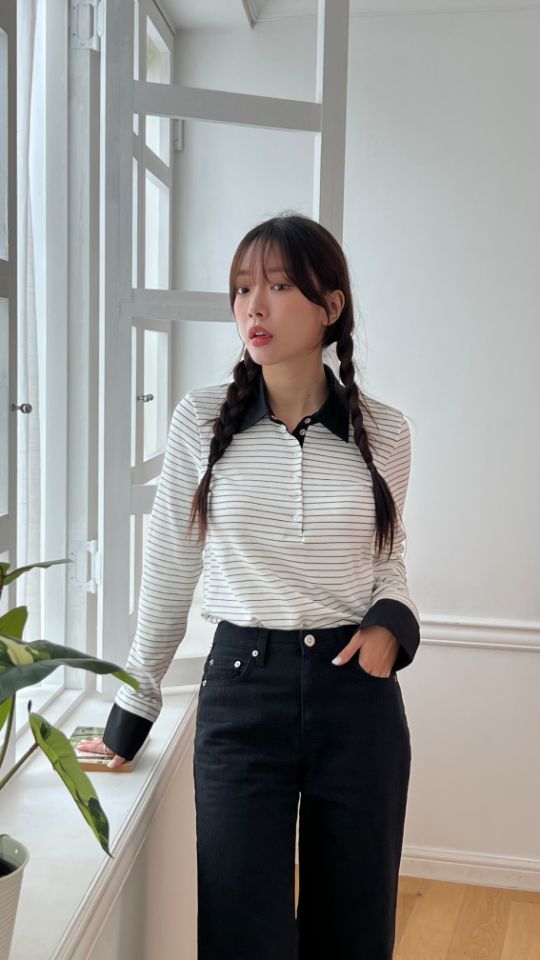 HEY/TO SEWING東大門㊣實拍女士新品真品熱賣職業長袖T恤BY HEY/TO SEWING長袖T恤