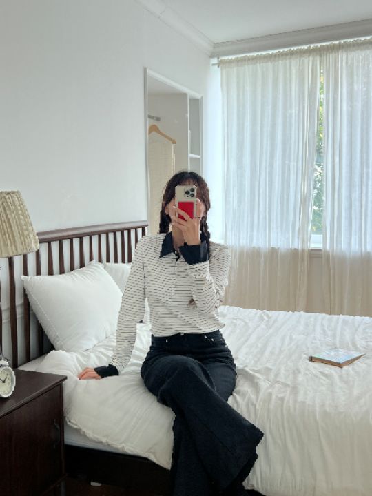 HEY/TO SEWING東大門㊣實拍女士新品真品熱賣職業長袖T恤BY HEY/TO SEWING長袖T恤