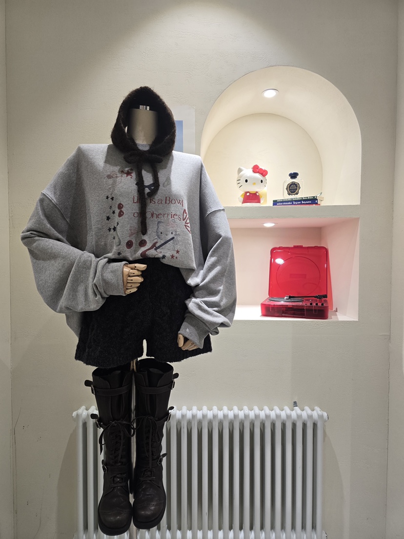 LIKEVAM韓國直郵㊣女士新款時尚休閑推薦25秋冬熱賣真品衛衣LIKEVAM衛衣