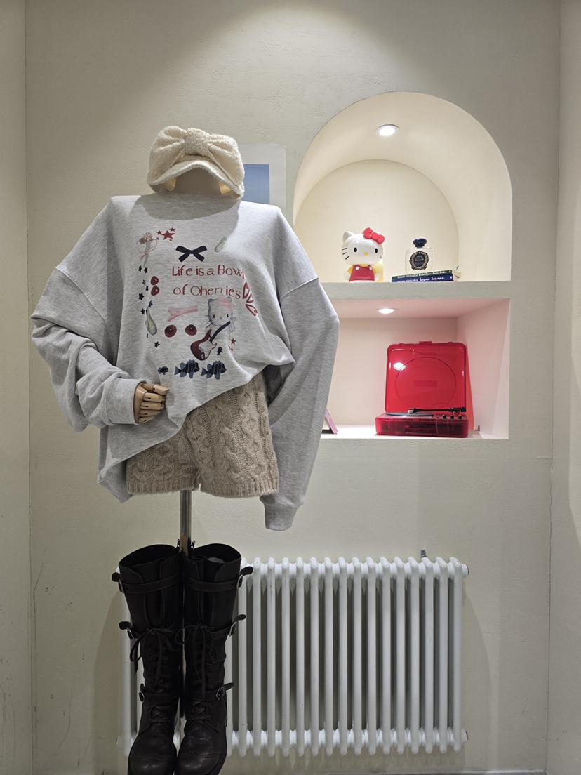 LIKEVAM韓國直郵㊣女士新款時尚休閑推薦25秋冬熱賣真品衛衣LIKEVAM衛衣圖色1