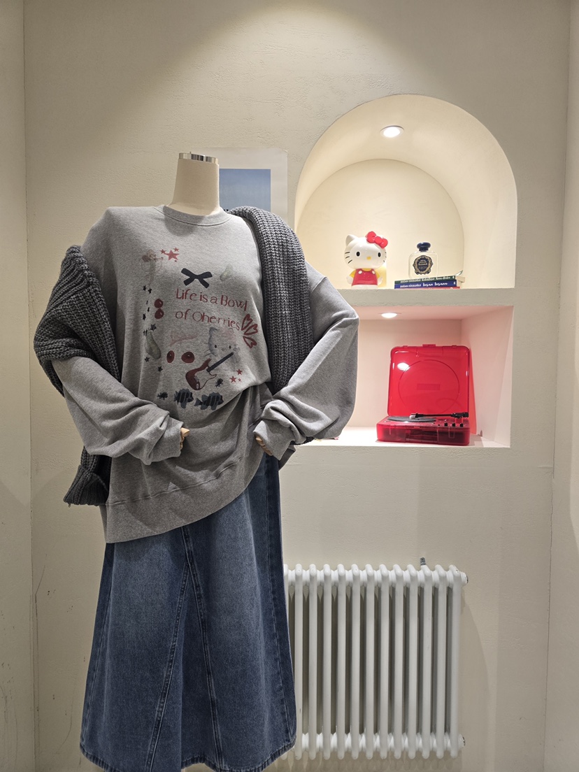 LIKEVAM韓國直郵㊣女士新款時尚休閑推薦25秋冬熱賣真品衛衣LIKEVAM衛衣圖色2