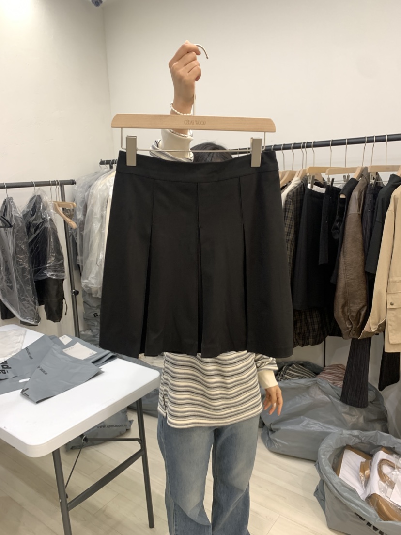 CEDARWOOD東大門㊣實拍女裝新款熱賣25秋冬時尚推薦短裙絨面革CEDARWOOD短裙