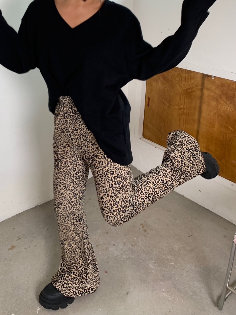 LIKEVAM韓國代購㊣女裝新品推薦25秋冬熱賣休閑休閑褲天鵝絨LIKEVAM休閑褲圖色1