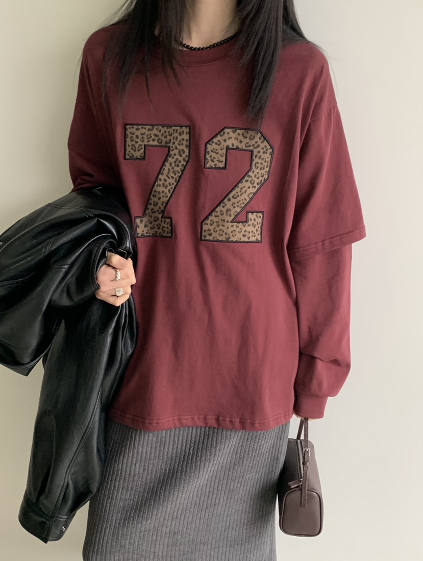 VAARA韓國代購㊣女裝新品人氣熱賣真品25秋冬時尚推薦T恤刺繡VAARAT恤