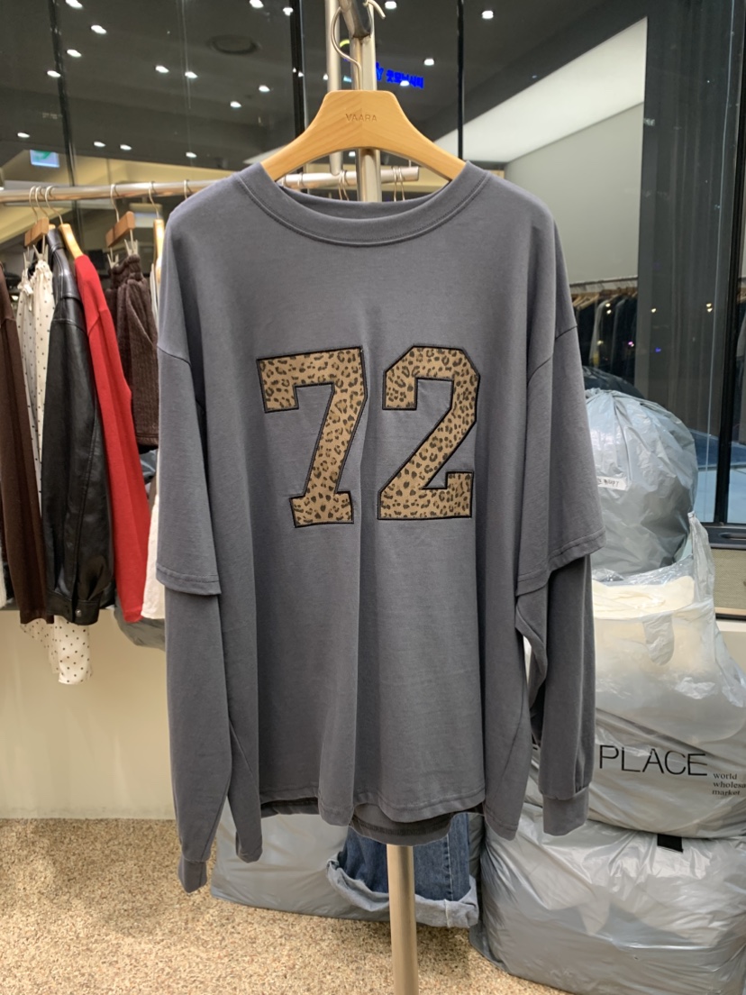 VAARA韓國代購㊣女裝新品人氣熱賣真品25秋冬時尚推薦T恤刺繡VAARAT恤圖色4