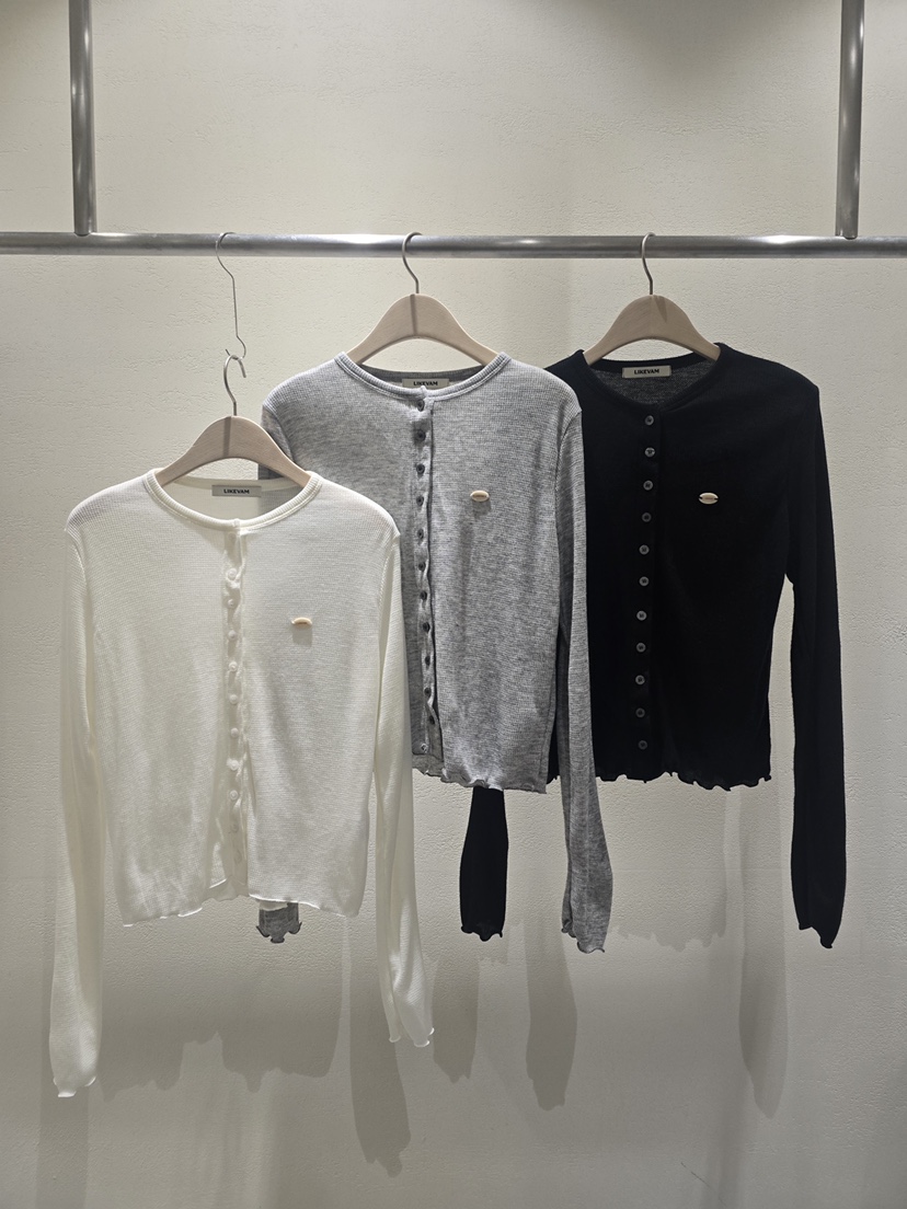 LIKEVAM韓國代購㊣女裝新品人氣熱賣時尚職業推薦長袖T恤開衫LIKEVAM長袖T恤