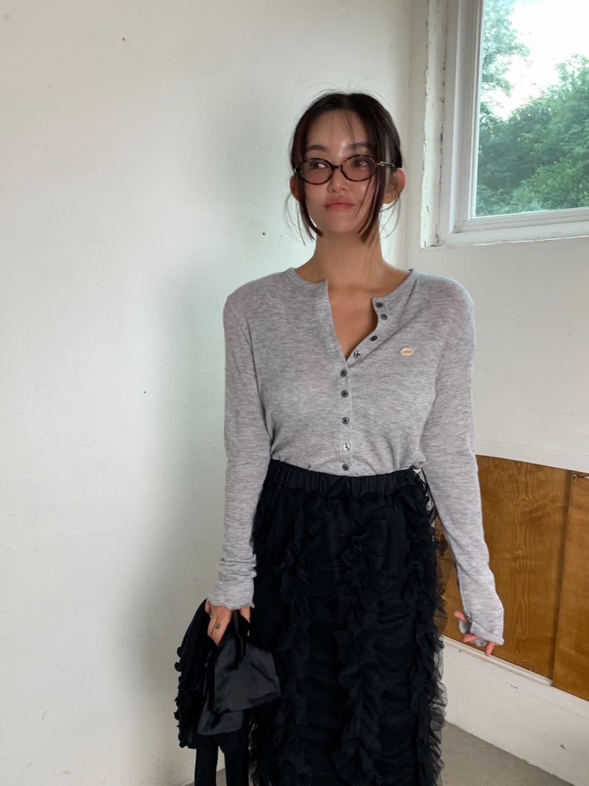 LIKEVAM韓國代購㊣女裝新品人氣熱賣時尚職業推薦長袖T恤開衫LIKEVAM長袖T恤