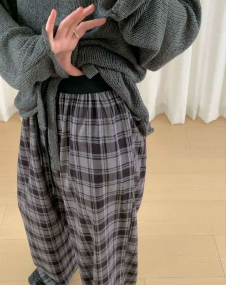 FEMME東大門㊣直郵女裝新款時尚職業推薦熱賣真品休閑褲格紋FEMME休閑褲