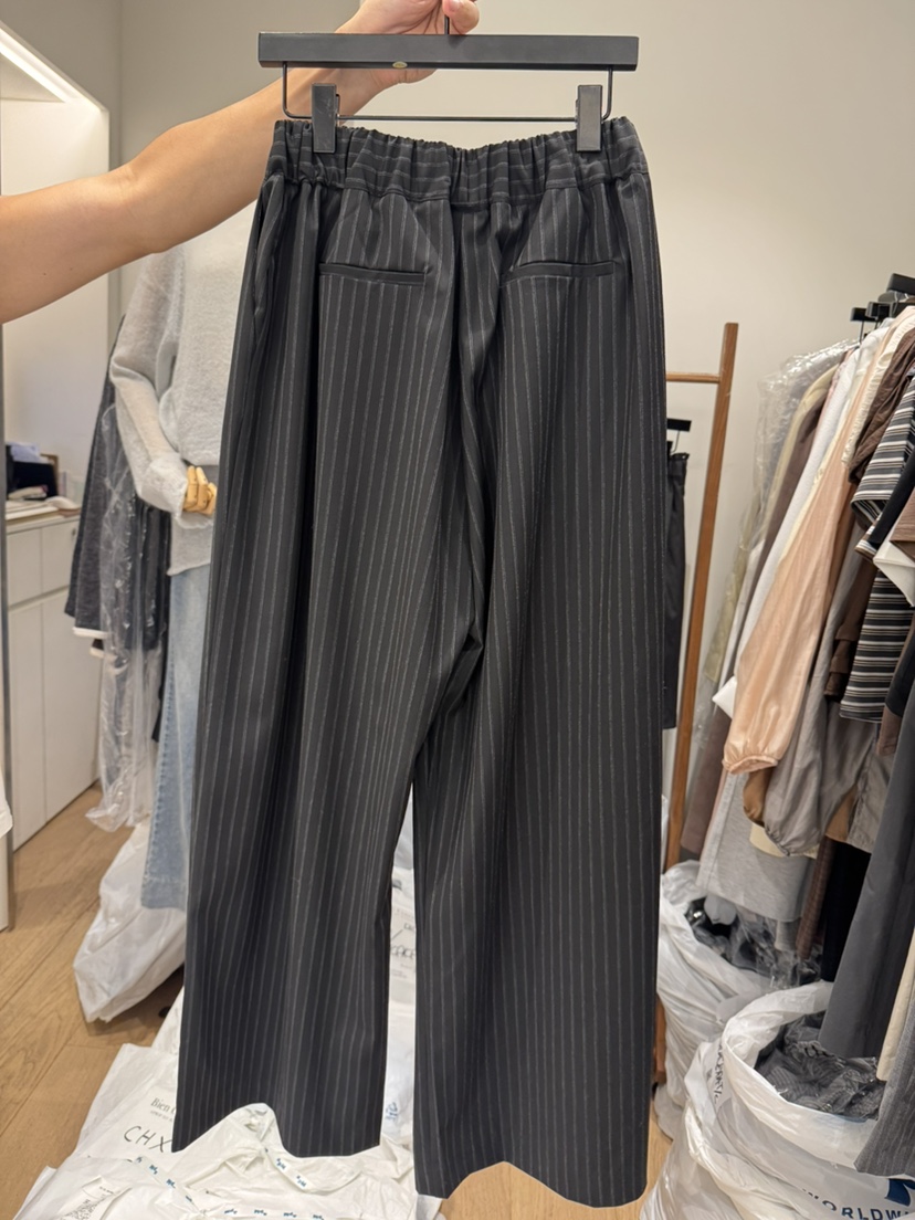 BIEN GARDER東大門㊣代購女裝新品人氣休閑25秋冬休閑褲條紋BIEN GARDER休閑褲