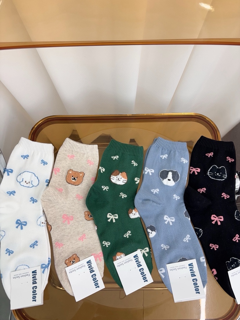 CACTUS-Q東大門㊣實拍女裝新品推薦真品時尚25秋冬休閑襪子CACTUS十雙起/可混搭襪子