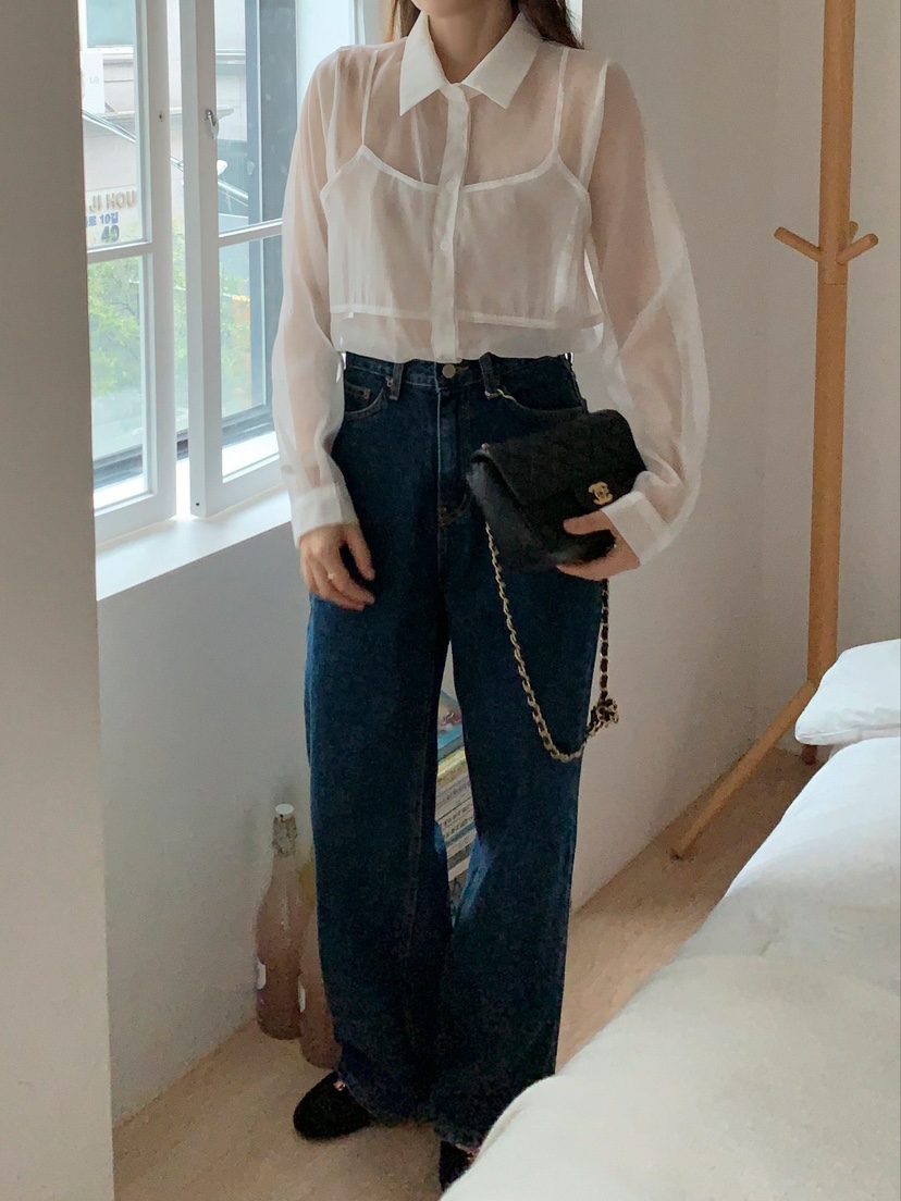 CRONG東大門㊣直郵女士新款真品推薦熱賣時尚休閑襯衫蕾絲衫CRONG襯衫/蕾絲衫