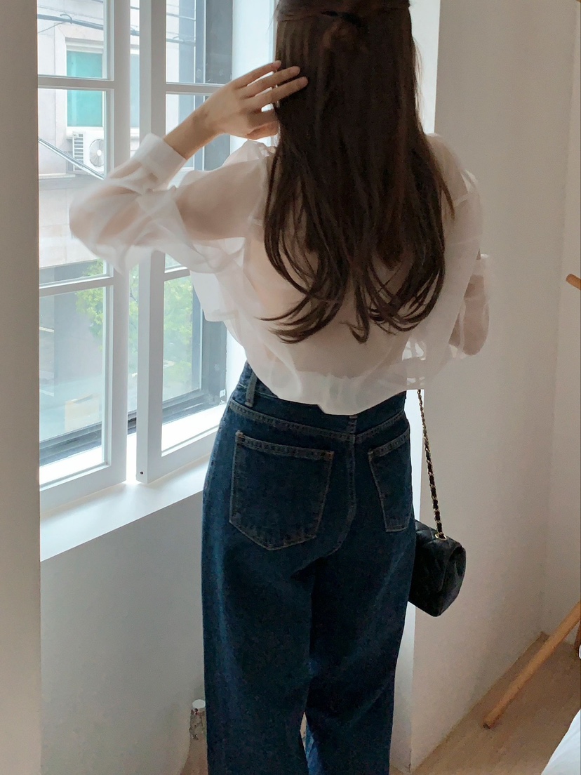 CRONG東大門㊣直郵女士新款真品推薦熱賣時尚休閑襯衫蕾絲衫CRONG襯衫/蕾絲衫