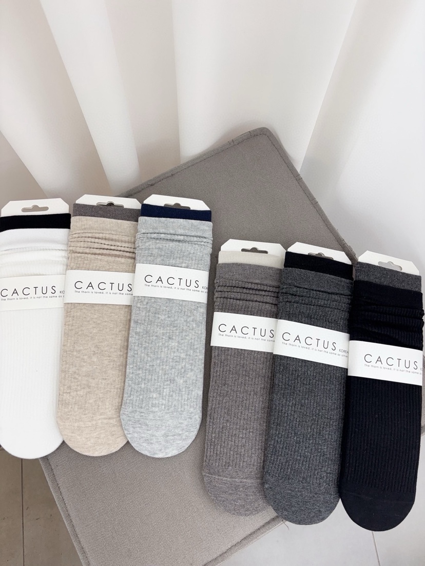 CACTUS-Q韓國代購㊣女士新品25秋冬職業人氣推薦熱賣時尚襪子CACTUS十雙起/可混搭襪子