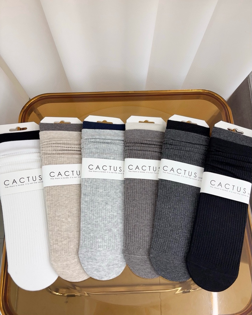 CACTUS-Q韓國代購㊣女士新品25秋冬職業人氣推薦熱賣時尚襪子CACTUS十雙起/可混搭襪子