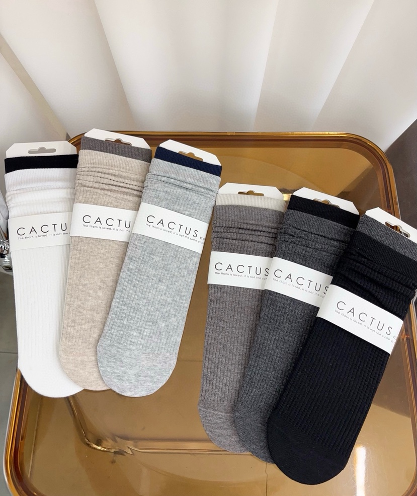 CACTUS-Q韓國代購㊣女士新品25秋冬職業人氣推薦熱賣時尚襪子CACTUS十雙起/可混搭襪子