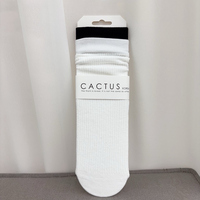 CACTUS-Q韓國代購㊣女士新品25秋冬職業人氣推薦熱賣時尚襪子CACTUS十雙起/可混搭襪子圖色1