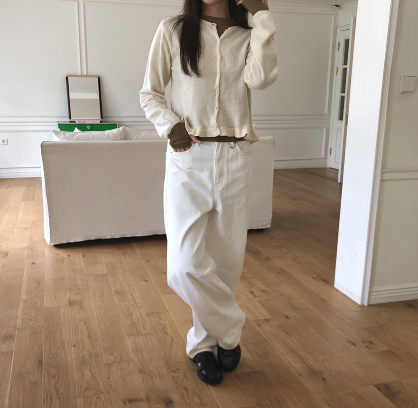 THE ABLE東大門㊣直郵女裝新品人氣休閑推薦針織衫荷葉邊開衫THE ABLE/TA針織衫