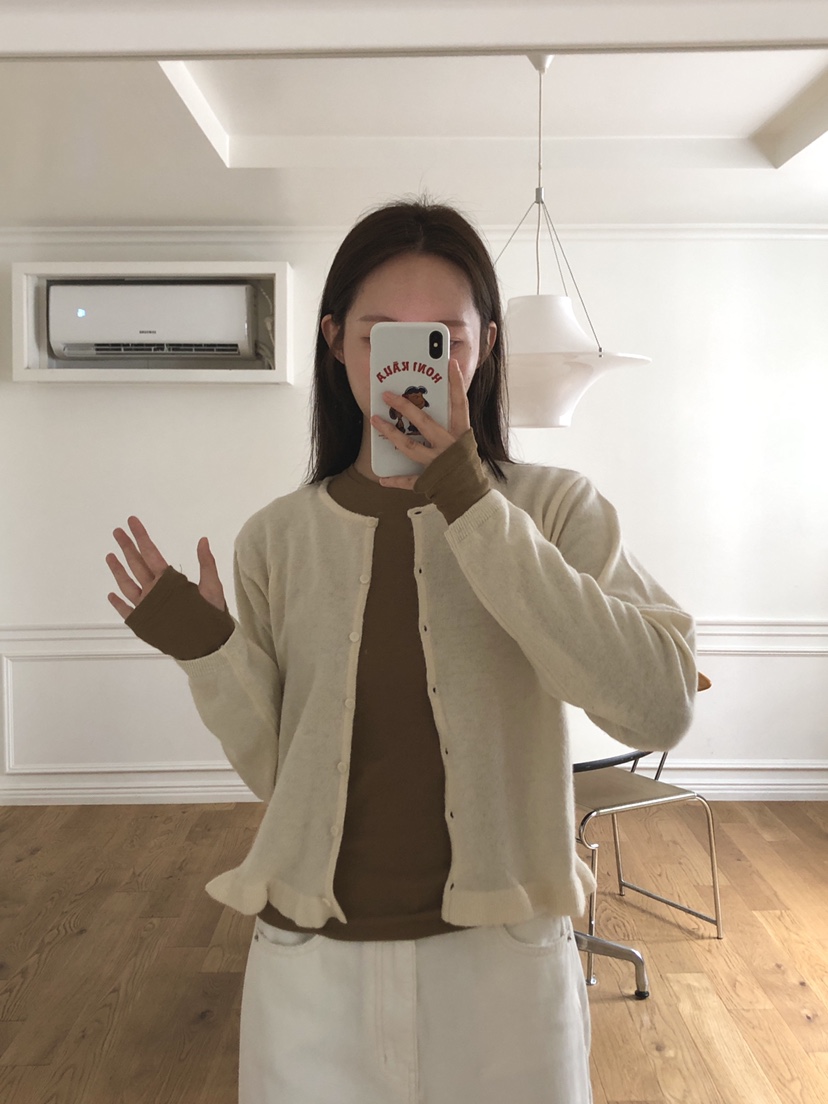 THE ABLE東大門㊣直郵女裝新品人氣休閑推薦針織衫荷葉邊開衫THE ABLE/TA針織衫