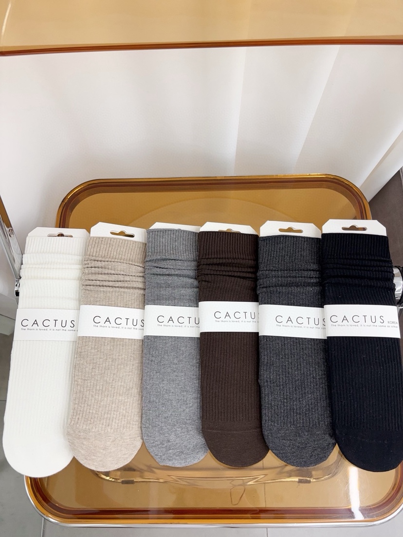 CACTUS-Q東大門㊣代購女士新品時尚推薦休閑25秋冬襪子條紋CACTUS十雙起/可混搭襪子