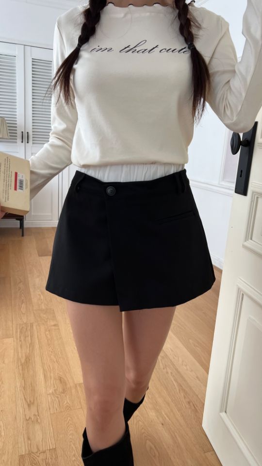 HEY/TO SEWING韓國代購㊣女士新款推薦時尚人氣休閑真品短裙BY HEY/TO SEWING短裙
