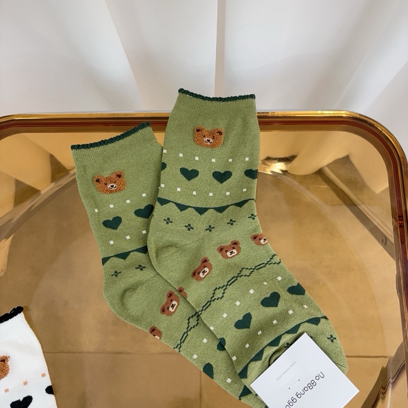 CACTUS-Q韓國直郵㊣女士新品熱賣職業25秋冬時尚人氣休閑襪子CACTUS十雙起/可混搭襪子圖色2