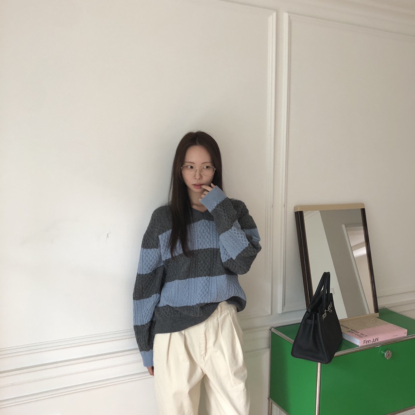 THE ABLE東大門㊣代購女裝新品時尚休閑真品推薦職業針織衫THE ABLE/TA針織衫
