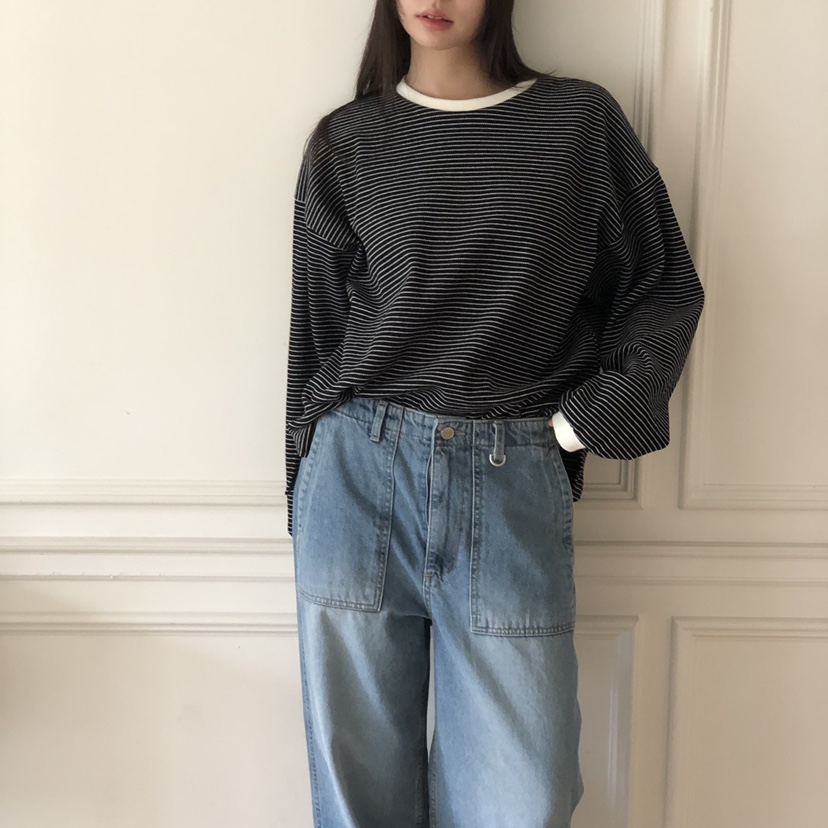 THE ABLE韓國代購㊣女士新品時尚25秋冬熱賣真品休閑牛仔褲THE ABLE/TA牛仔褲