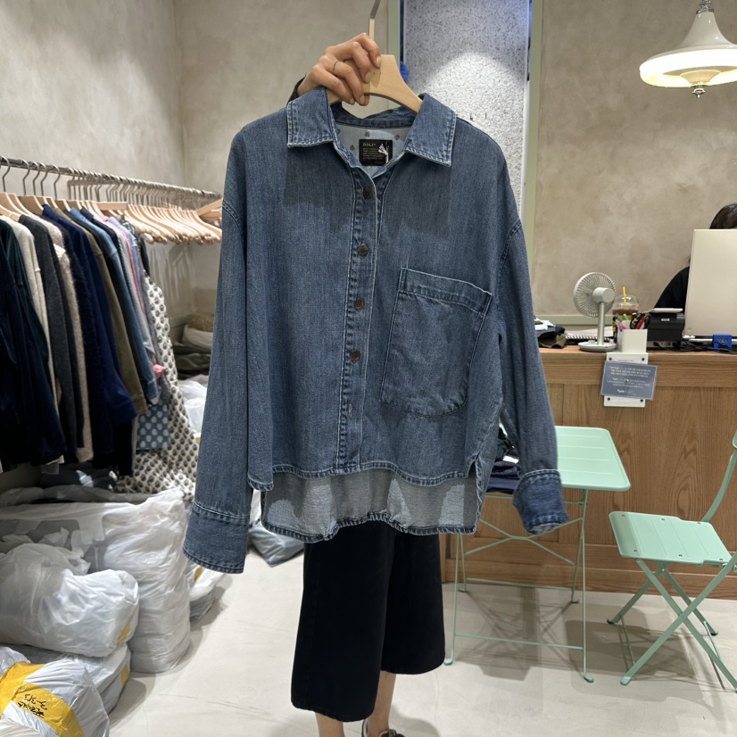 DELI JENNY韓國直郵㊣女裝新品25秋冬時尚推薦熱賣襯衫蕾絲衫DELI JENNY襯衫/蕾絲衫圖色1
