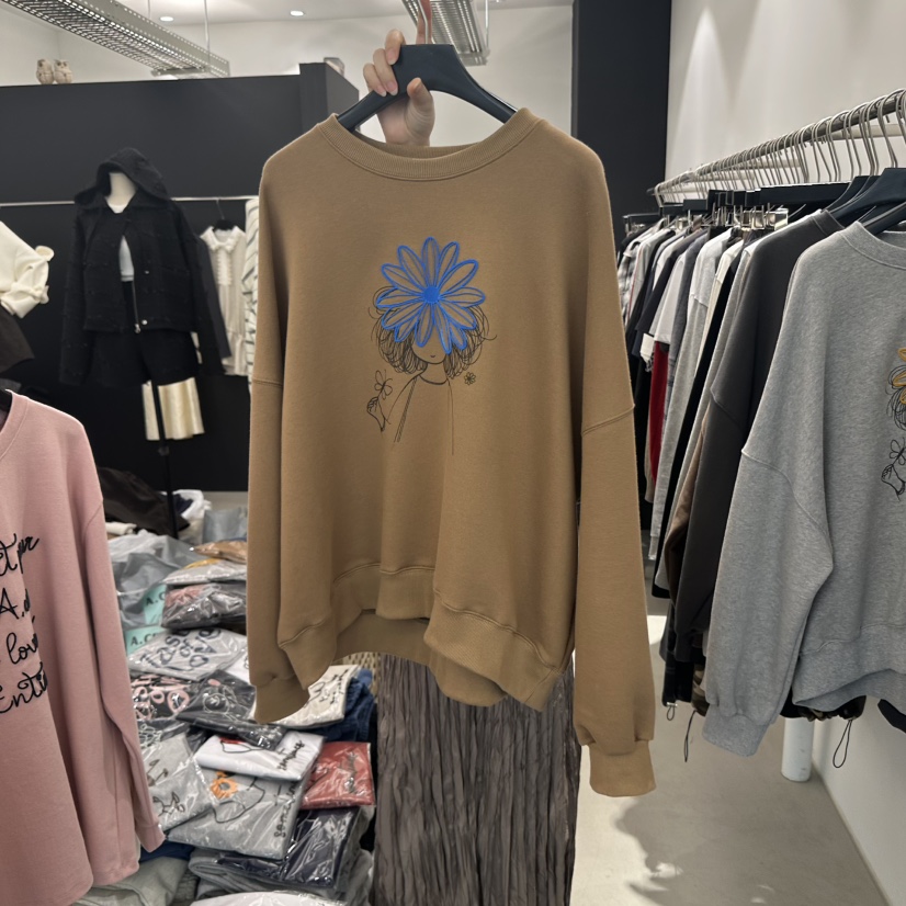 A.CES韓國代購㊣女裝新品休閑熱賣推薦時尚人氣25秋冬衛衣A.CES衛衣圖色4