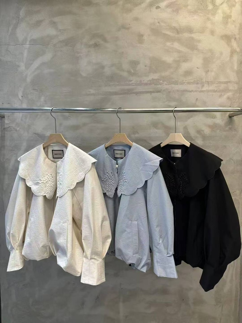 SIMPLE PARK/WMSTORY韓國直郵㊣女裝新款職業25秋冬夾克刺繡SIMPLE PARK/WMSTORY夾克圖色2左二色