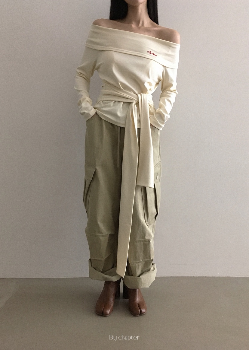 BY CHAPTER韓國直郵㊣女裝新品熱賣時尚人氣長袖T恤不含內搭Chapter長袖T恤