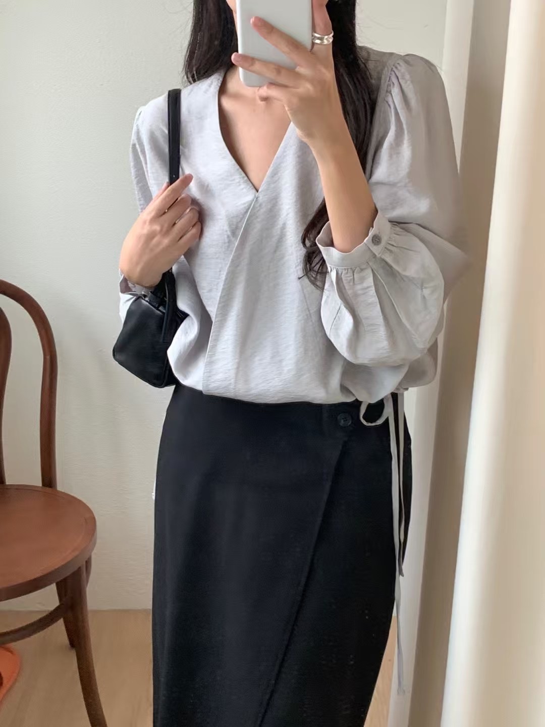 OBOE東大門㊣代購女士新款職業人氣25秋冬推薦時尚襯衫蕾絲衫OBOE襯衫/蕾絲衫圖色2