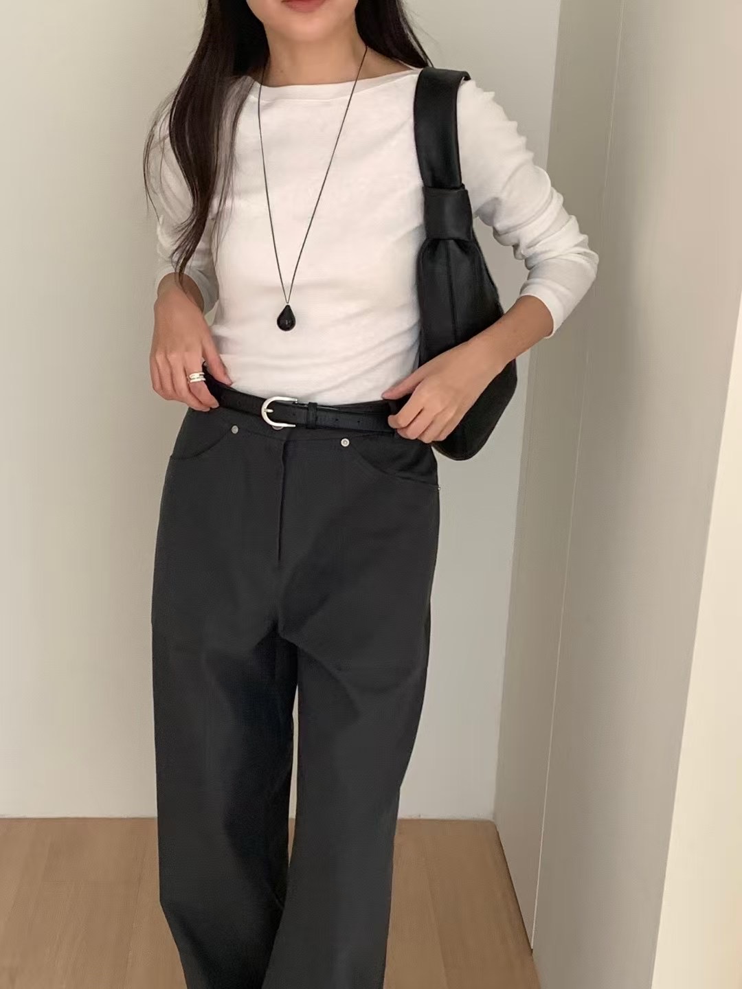 OBOE東大門㊣直郵女裝新款休閑人氣25秋冬職業時尚熱賣長袖T恤OBOE長袖T恤